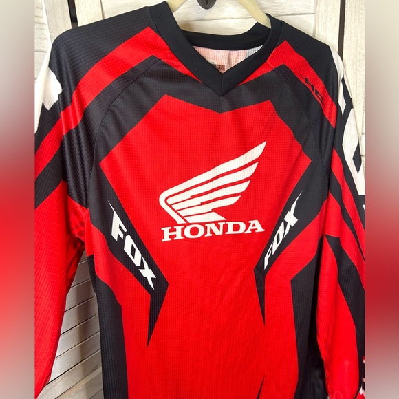 Fox Racing Motocross Gear Men’s Red and Black Honda Long Sleeve Jersey Medium - Picture 6 of 10